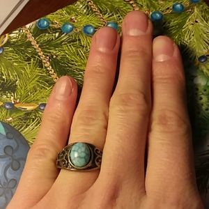 Tribal Turquoise Boho Statement Ring🌵🌞